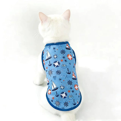 3-Piece Summer Vest Set for Pets, Lightweight and Breathable Cat & Dog T-Shirts, Ideal for Walking, Photography, and Home Use